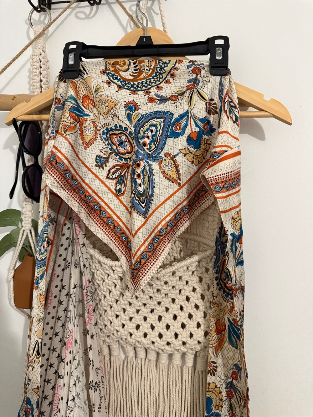 Satin boho bandana top